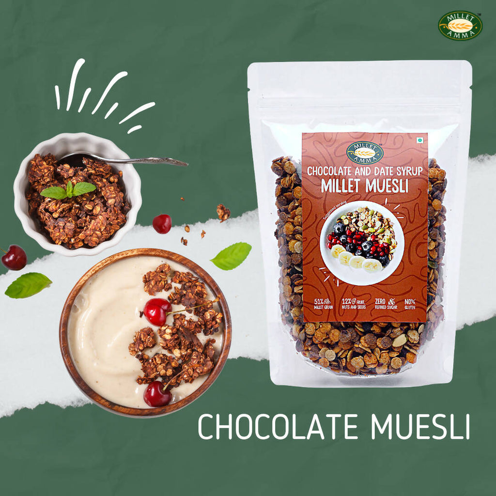 Millet Amma Chocolate Muesli | Grocsy