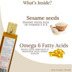 The Pure Story Natural Cold Pressed Oil for Hair & Skin with Seasame | Grocsy