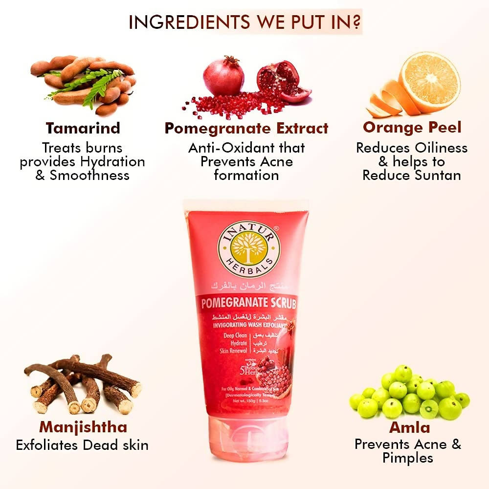 Inatur Pomegranate Scrub | Grocsy