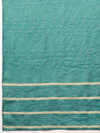 Myshka Dark Green Embroidered 3/4 Sleeve Round Neck Kurta Pant Dupatta Set | Grocsy