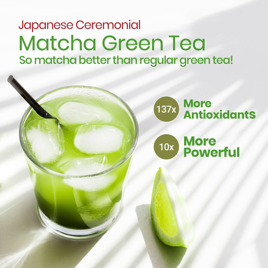 Wellbeing Nutrition Japanese Ceremonial Matcha Green Tea Effervescent Tablets | Grocsy
