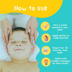 Puddles Happy Hippos Organic Nourish Hair Oil for Kids, Nourishing & Strengthening Formula for Delicate Hair & Scalp | Grocsy