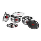 Sumeet Stainless Steel Cookware Set With Lid | Grocsy