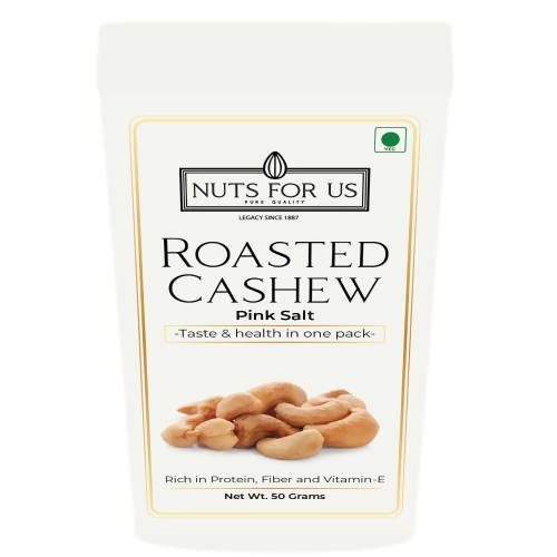 Nuts For Us Roasted Cashews in Pink Salt (Slightly Salted) | Grocsy