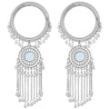MS Fashion India Stylish And Trendy White Pearls Hanging Chains Bangles | Grocsy