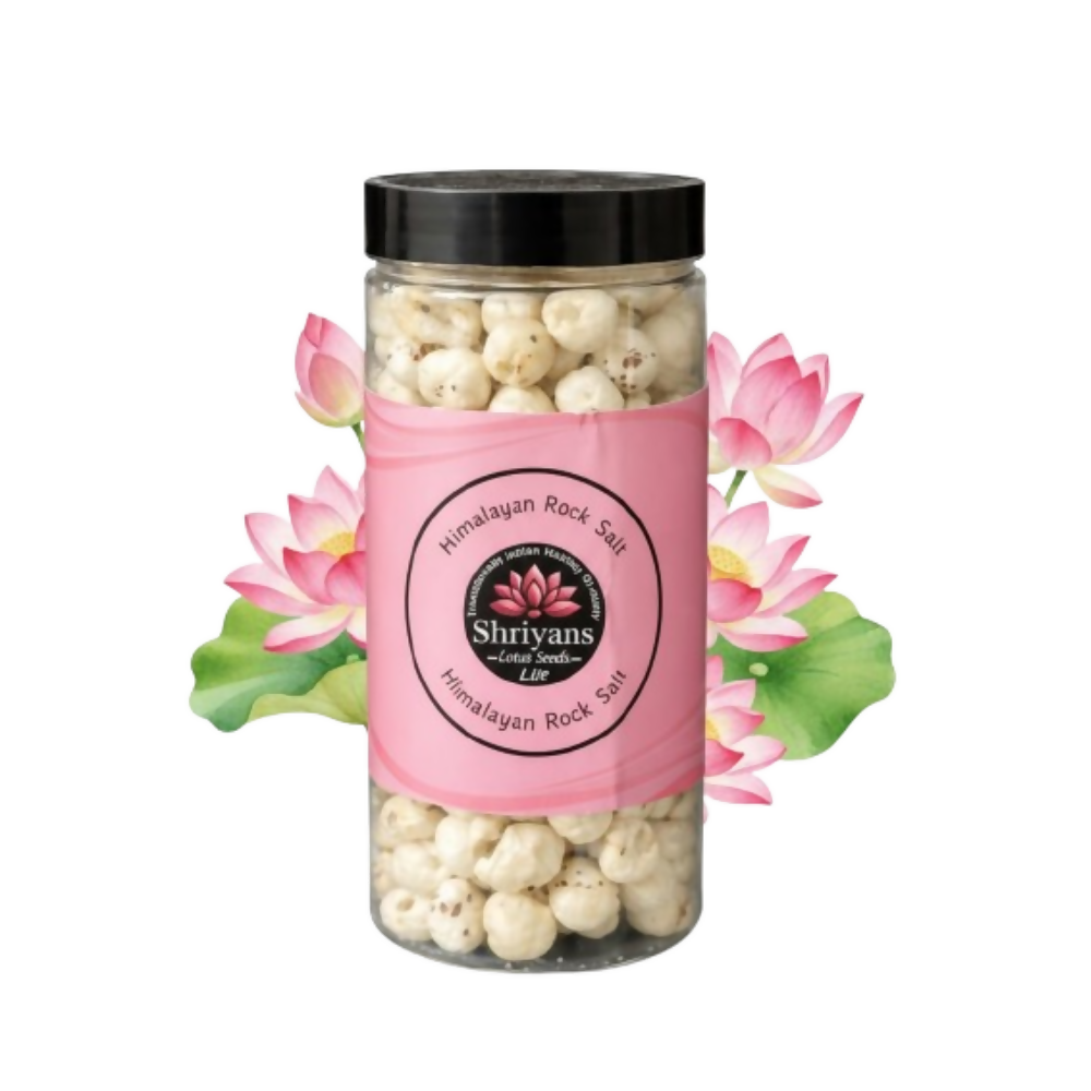Shriyans Lotus Seeds Himalayan Rock Salt Makhana| Jumbo Fox Nuts | Premium Makhana| Healthy Snack | Grocsy