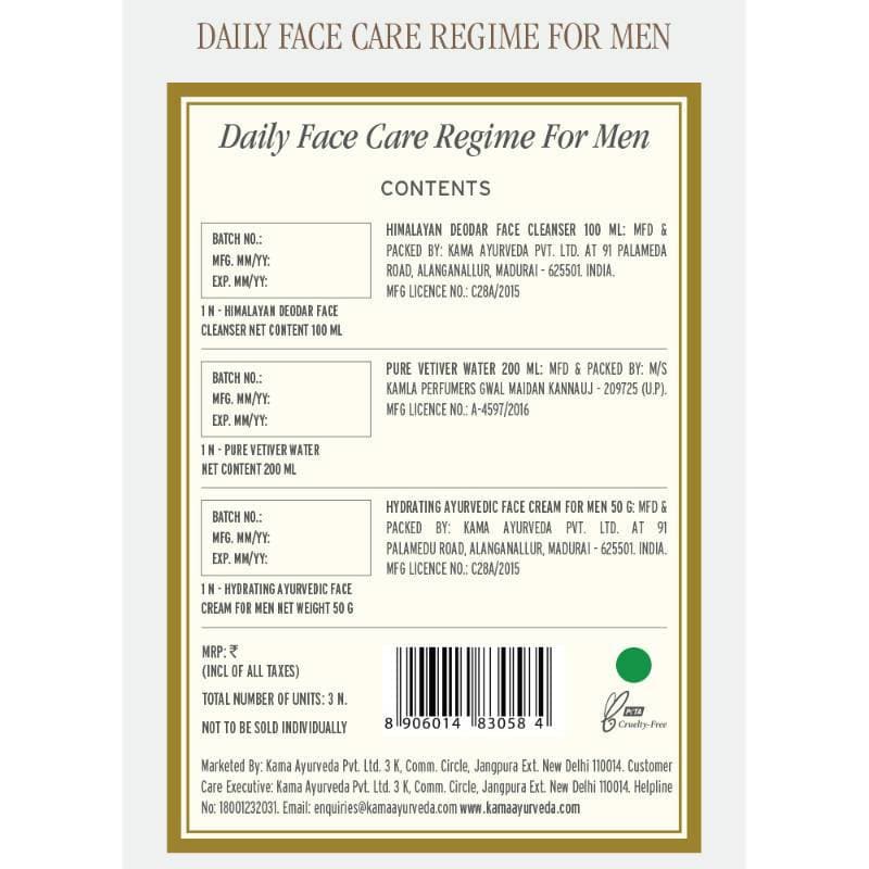 Kama Ayurveda Daily Face Care Regime For Men | Grocsy