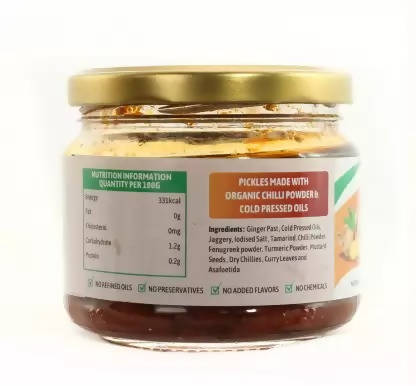 Sudhanya Organic Ginger Pickle | Grocsy