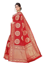 Vamika Latest Banarasi Jacquard Weaving Red Saree | Grocsy