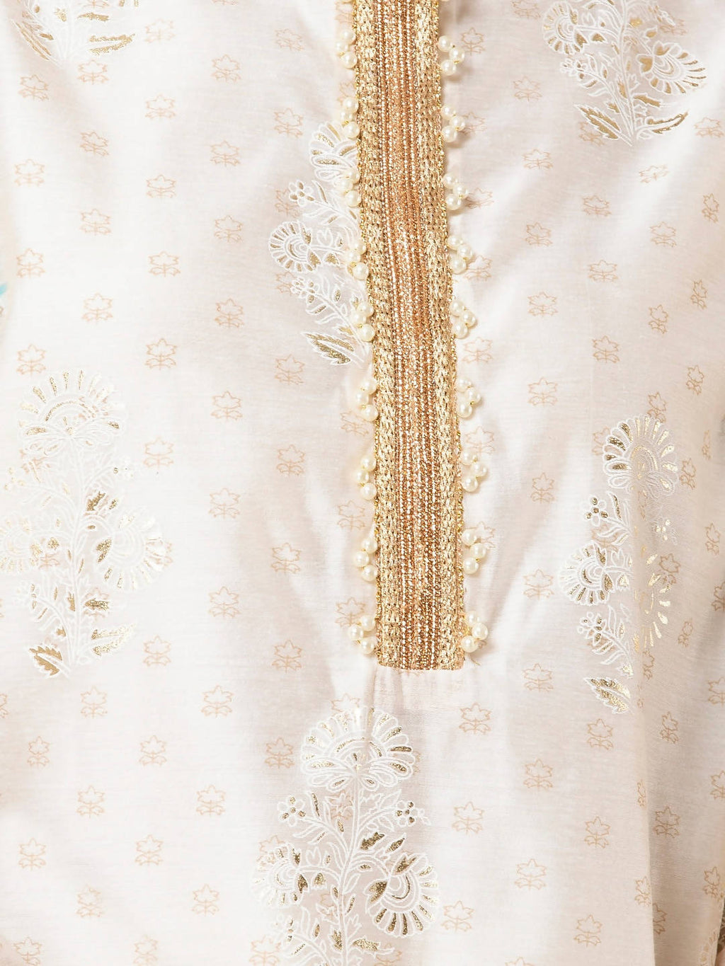 Indya White Embroidered Kurta | Grocsy