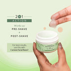 Carmesi Facial Shaving Balm for Women - 2-in-1 (Pre + Post-Shave) - Aloe Vera, Cucumber, Neem | Grocsy