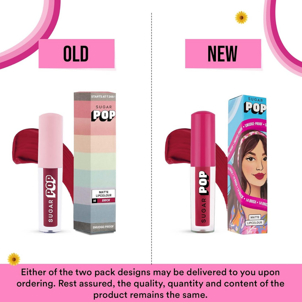 SUGAR POP Matte Lipstick - 14 Brick | Grocsy