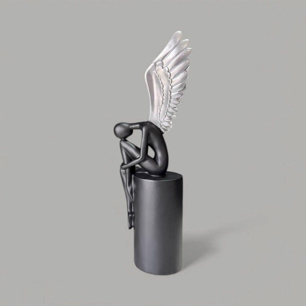Sun Mun Decors Black & Silver Lady with Wings | Grocsy