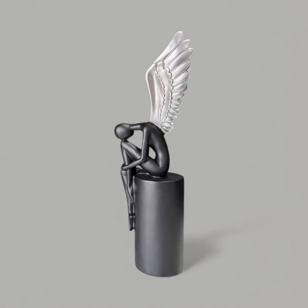 Sun Mun Decors Black & Silver Lady with Wings | Grocsy