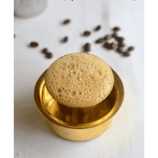 Pure Brass Madrasi Filter Coffee Set | Grocsy