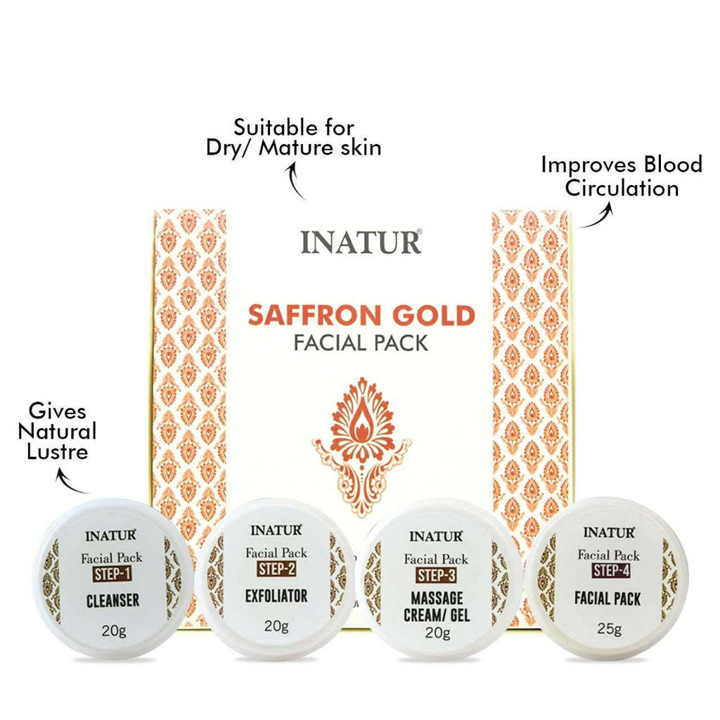 Inatur Saffron Gold Facial Kit | Grocsy