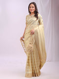 Shree Shyam Fashion Organza Gold Saree | Grocsy