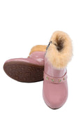 Tiny Bugs Girls Faux Fur Detail Winter Boots - Peach | Grocsy