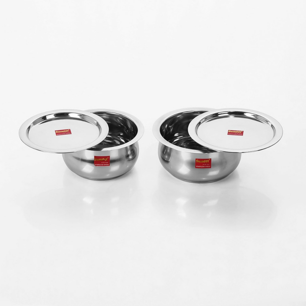Sumeet Stainless Steel Cookware Set With Lid | Grocsy