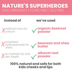 TuCo Intelligent Kids Lip & Cheek Tint For Natural Glow With Beetroot & Shea Butter | Grocsy