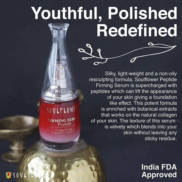 Soulflower Herbal Peptide Firming Serum | Grocsy
