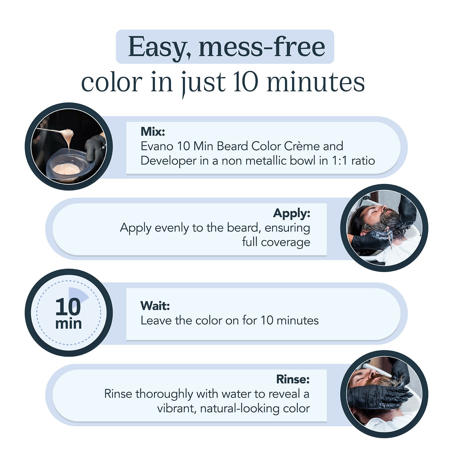 Evano Professional Beard Color For Men-Natural Black | Grocsy