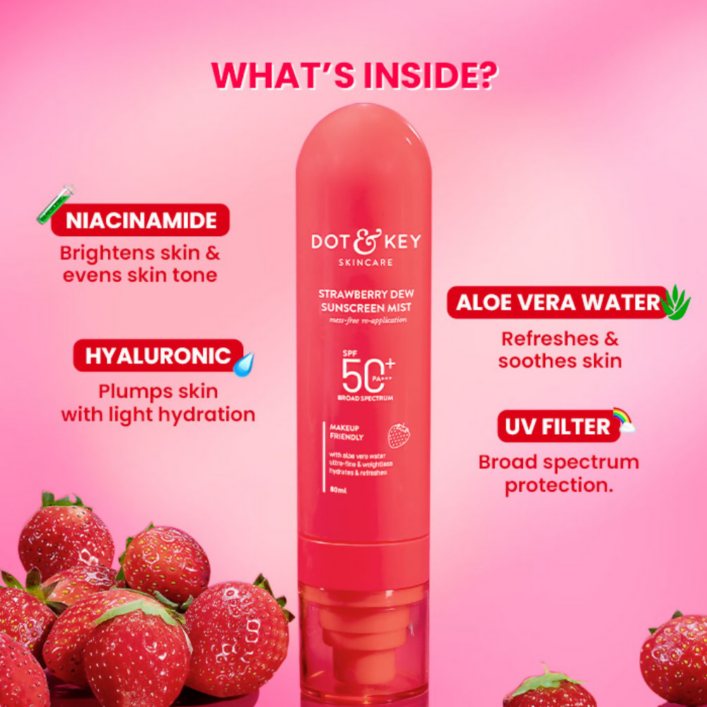 Dot & Key Strawberry Dew Sunscreen Mist SPF 50+ | Grocsy
