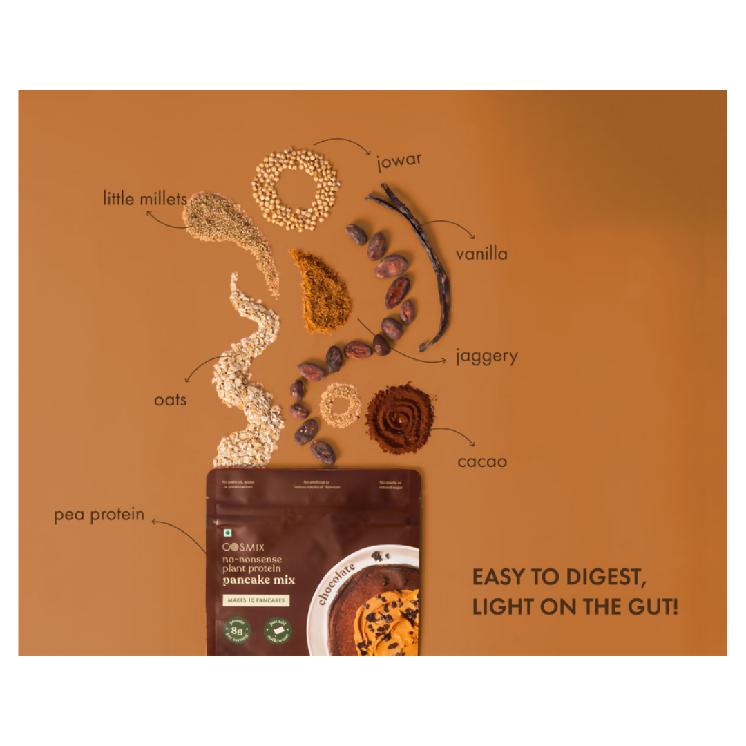 Cosmix no nonsense plant protein pancake mix Chocolate | Grocsy