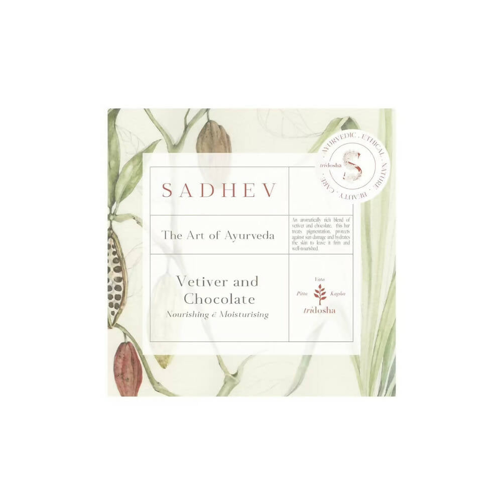 Sadhev Nourishing & Moisturizing Bathing Bar-Vetiver & Chocolate | Grocsy