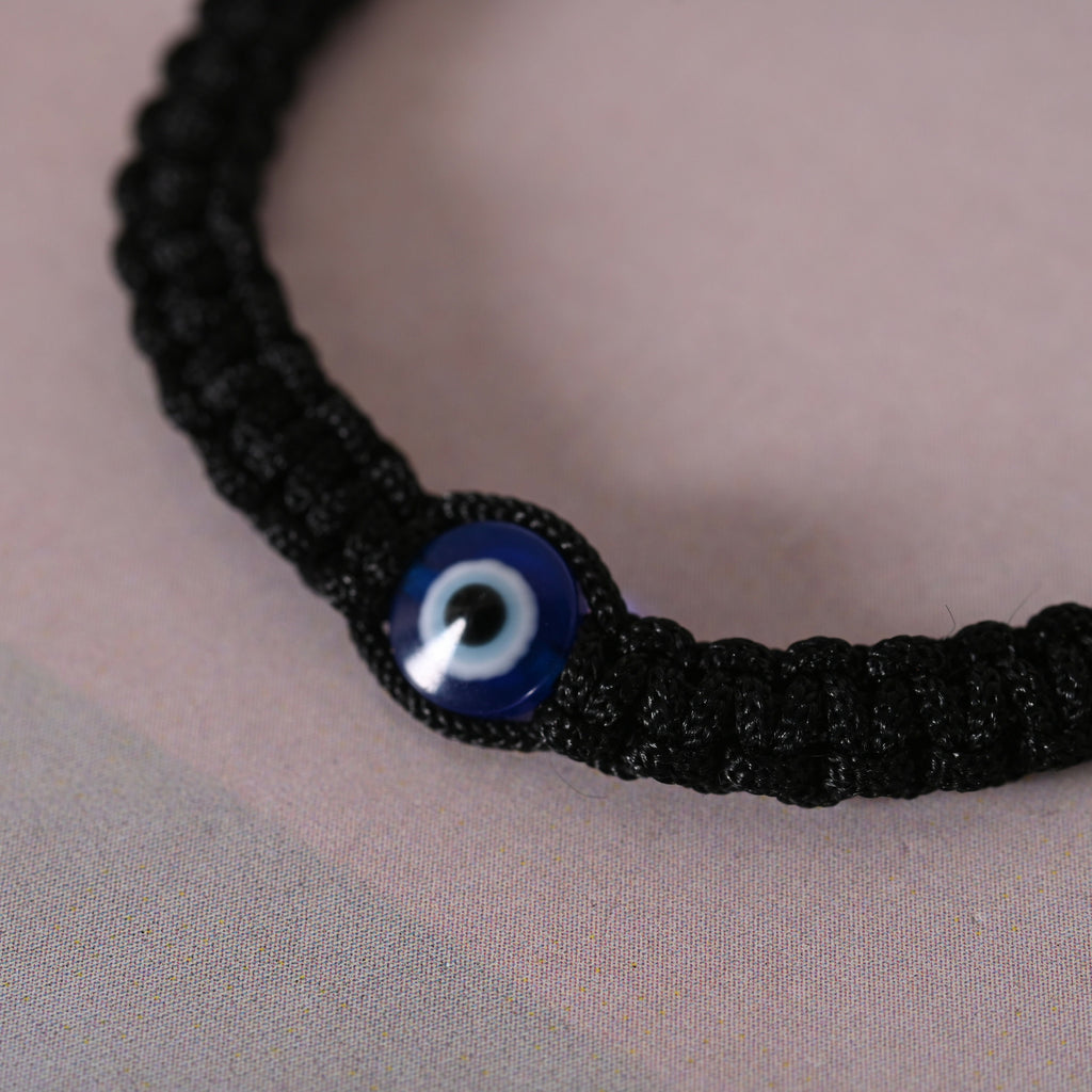 NVR Men & Women Black Fabric Elasticated Bracelet | Grocsy
