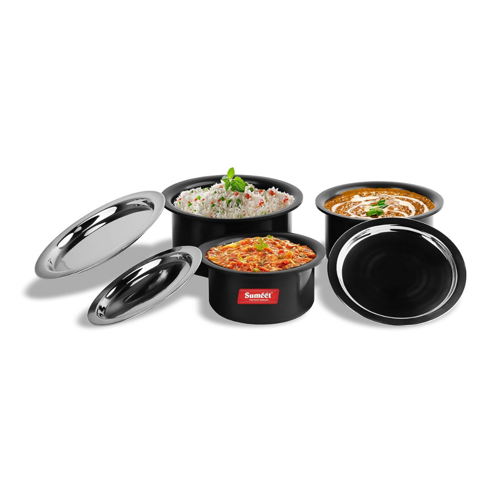 Sumeet Aluminium Cookware Set With Lid | Grocsy