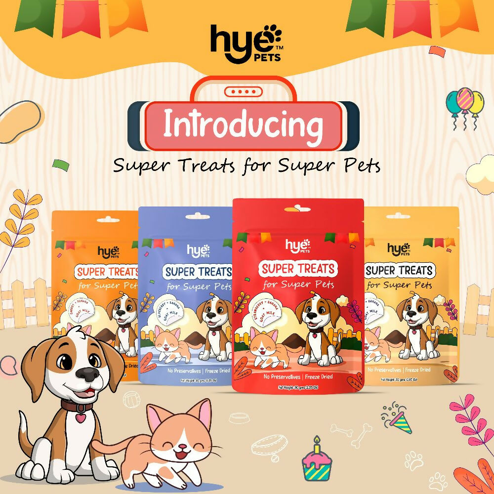 Hye Pets Super Treats For Super Pets – Freeze Dried Treats Made With Goat Milk, Pumpkin & Banana | Grocsy