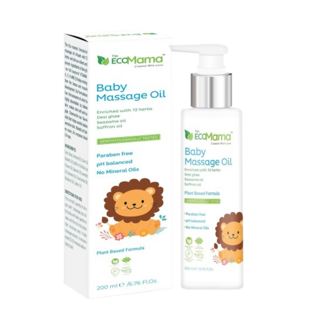 The Eco Mama Baby Massage Oil Infused With Desi Ghee, Mulethi Oil & Chamomile | Grocsy