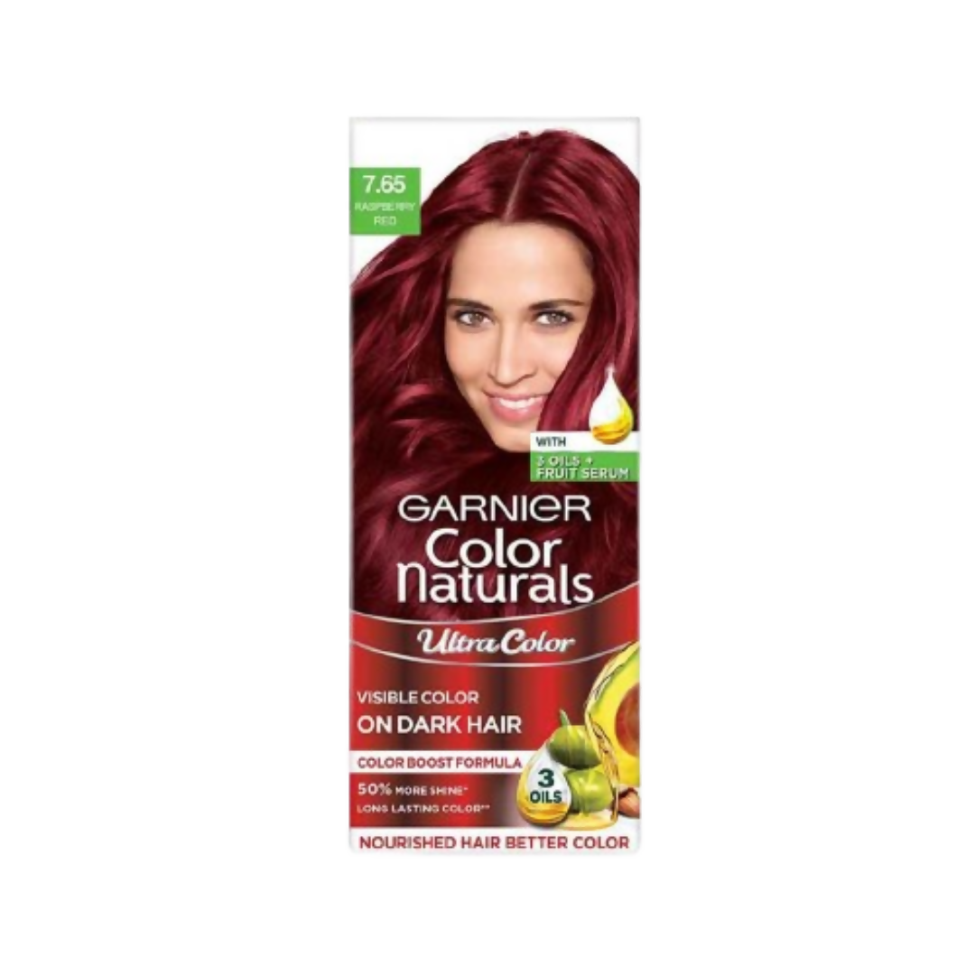 Garnier Color Naturals Ultra Hair Color - 7.65 Raspberry Red | Grocsy