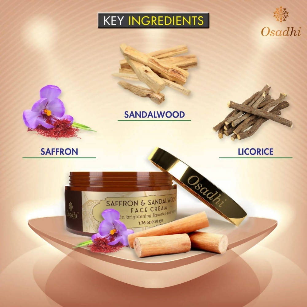 Osadhi Saffron & Sandalwood Face Cream | Grocsy