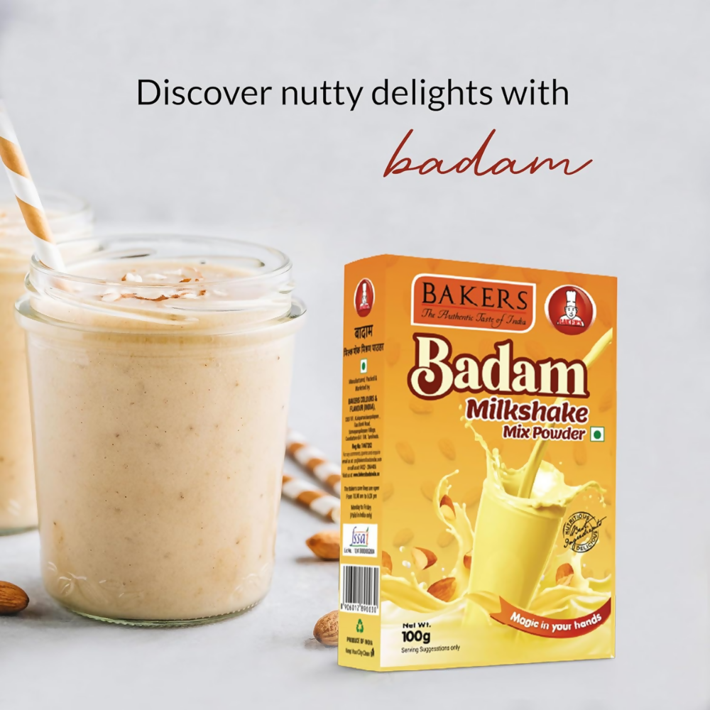 BAKERS Milk Shake Mix Powder - Badam Flavor | Grocsy