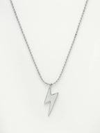 NVR Men Silver Plated Flash Pendent With Chain | Grocsy