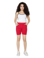 Asmaani Red Color Short Pant with Two Side Pockets | Grocsy
