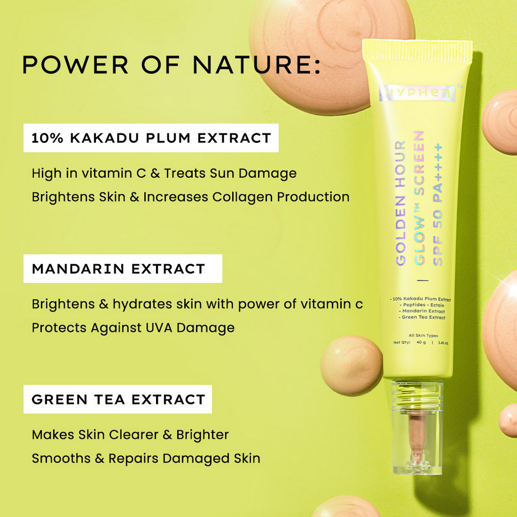 Hyphen Golden Hour Glow Sunscreen SPF 50 PA++++ | Grocsy