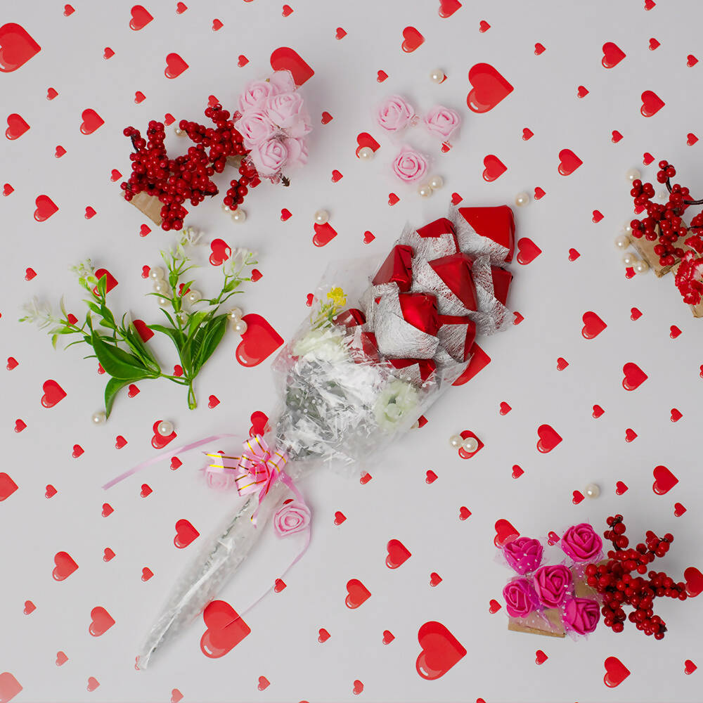 Dibha Ruchoks Valentines Special Square Shape Chocolates Bouquet | Grocsy