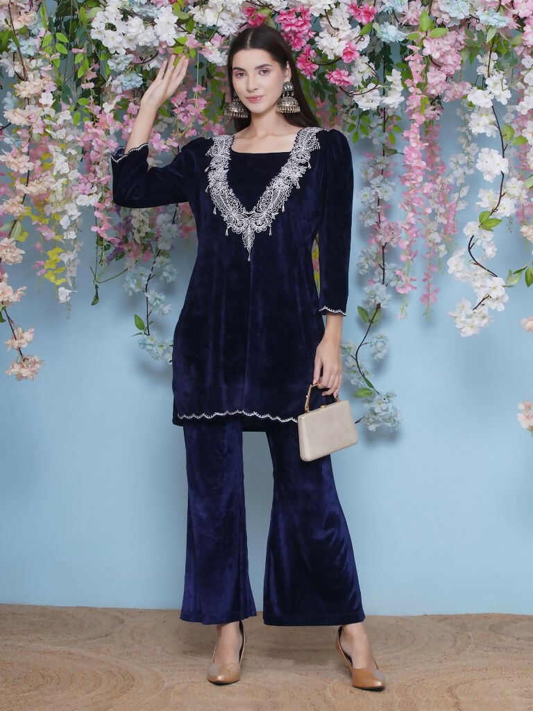Joban Fashion Navy Blue Coord Set with inner | Grocsy