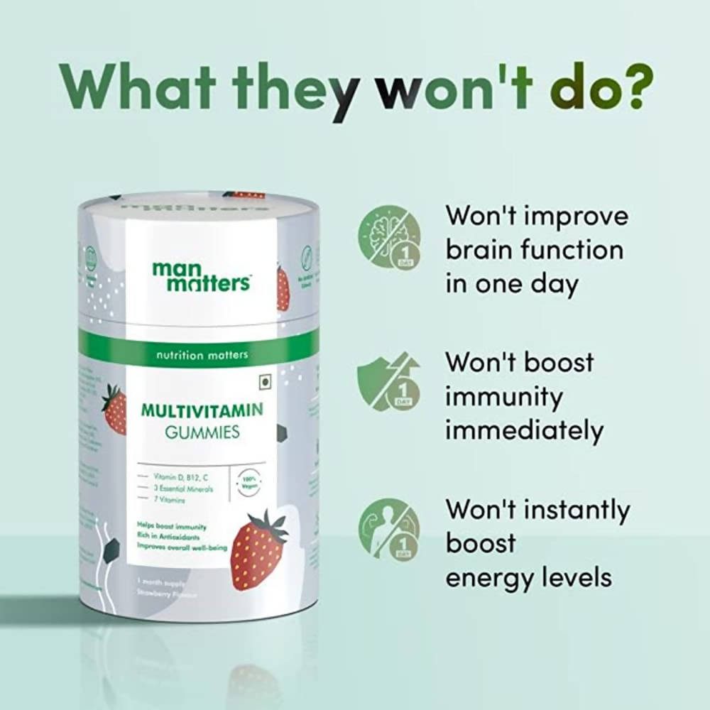Man Matters Multivitamin Gummies For Men - Strawberry Flavor | Grocsy