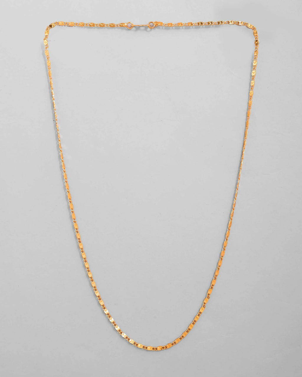 VOJ Gold-Polished Biscuit Shaped Chain For Women | Grocsy