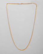VOJ Gold-Polished Biscuit Shaped Chain For Women | Grocsy