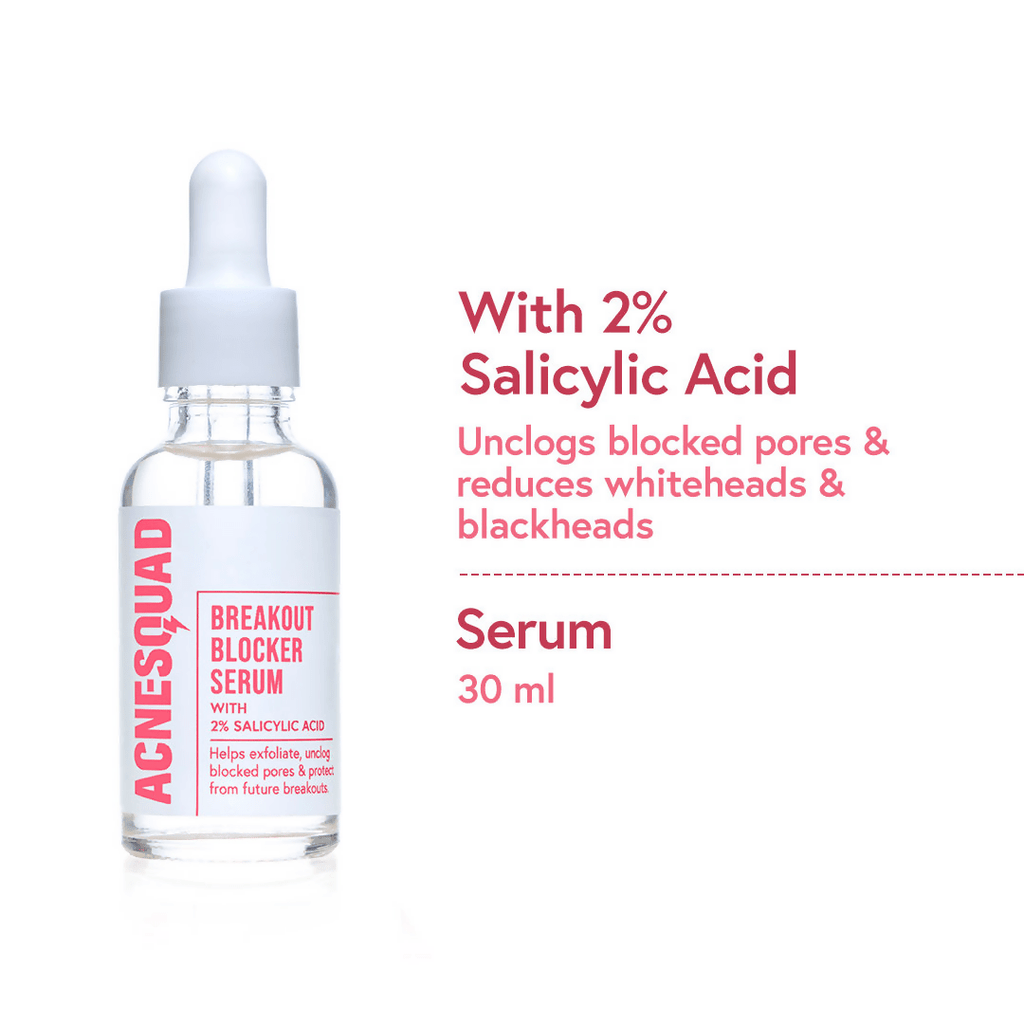Acne Squad 2% Salicylic Acid Serum For Blackheads & Whiteheads | Grocsy