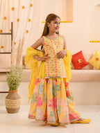 Joban Fashion Girl's Yellow Color Lehenga Choli | Grocsy