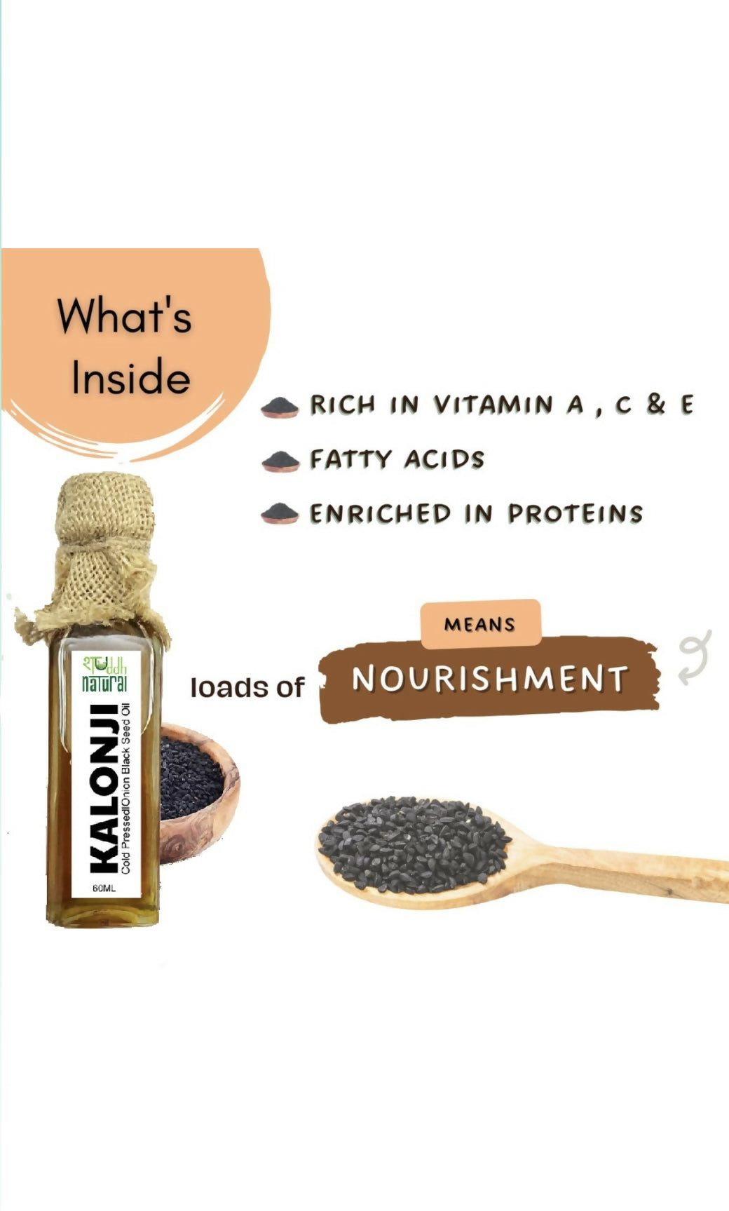 Shuddh Natural Black Onion Seed Oil Kalonji Oil | Grocsy