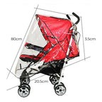 Safe-O-Kid Waterproof Transparent Rain Cum Shield Cover for Baby Pram & Strollers | Grocsy