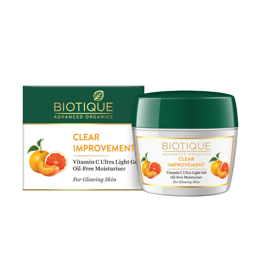 Biotique Advanced Organics Clear Improvement Vitamin C Ultra Light Gel Oil-Free Moisturiser | Grocsy