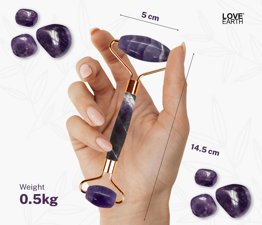 Love Earth Amethyst Face Roller | Grocsy